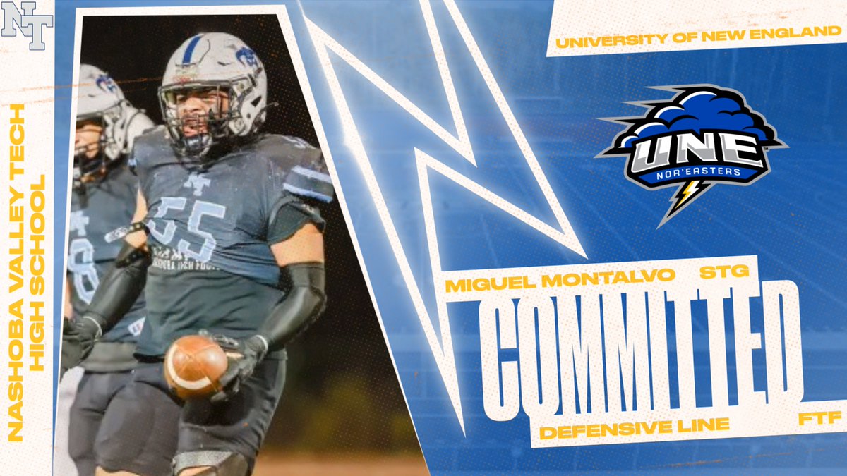 UNEfootball's tweet photo. Next, we had back to Massachusetts to welcome another defensive lineman to the family, Miguel Montalvo from Nashoba Valley Technical High School! https://t.co/xxDSQDJmR6