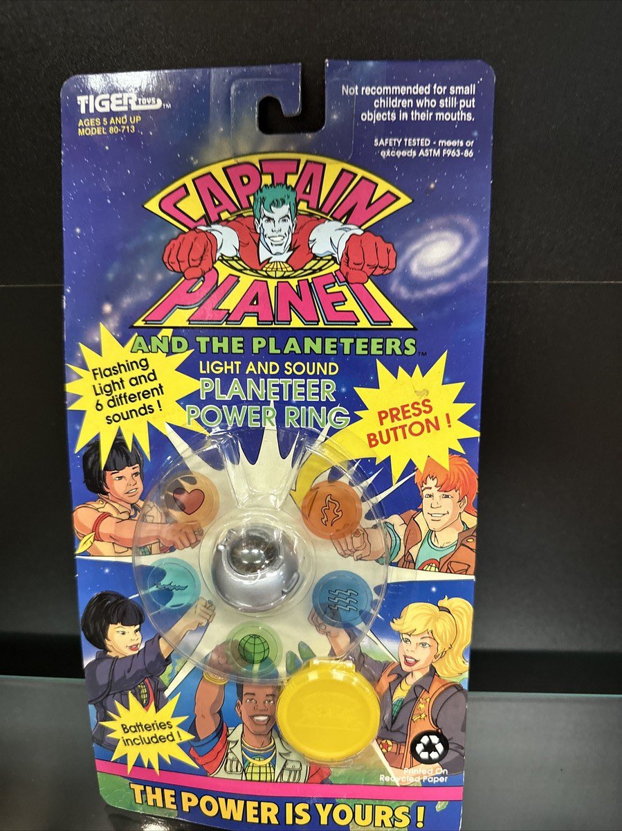 clash6y's tweet image. The way I needed this 🔥 💍 as a kid was crazy. I remember being in the aisle at K-Mart with my mom getting this. RIP Captain Planet.