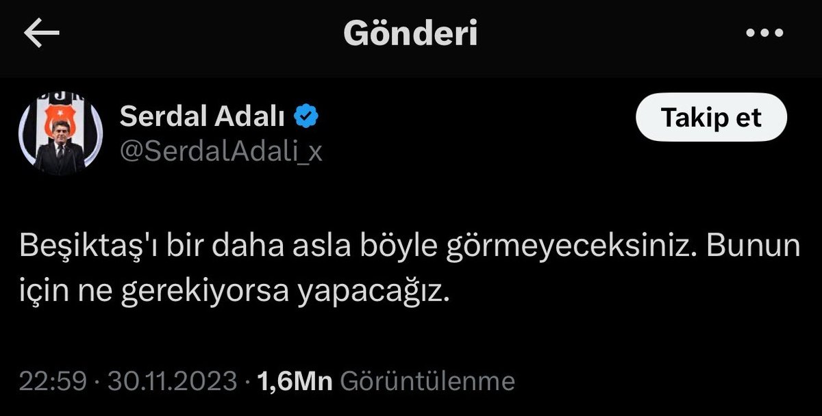 Muhi19o3's tweet photo. Helal olsun başkan gerçekten sözünde durdun. #serdaladalıi̇stifa https://t.co/h4oOvA6qz9