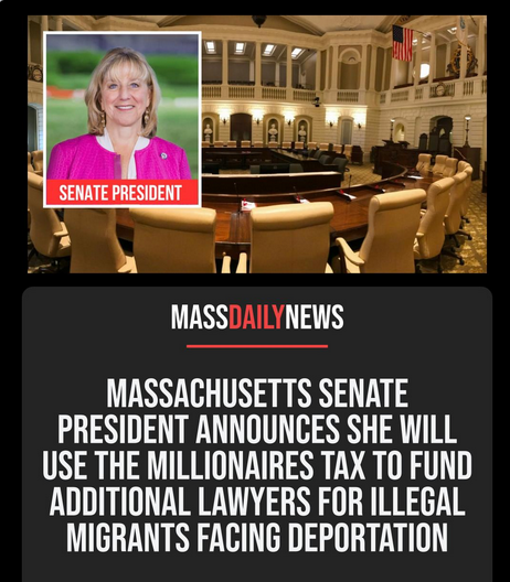 RockyMtMama1's tweet photo. So they are going to use the millionaire tax for lawyers for illegals???? What about the billions of dollars these illegals stole from us? They are not suppose to be here anyway that's why they are called ILLEGAL   This just pisses me off https://t.co/qkt6uA6iDI