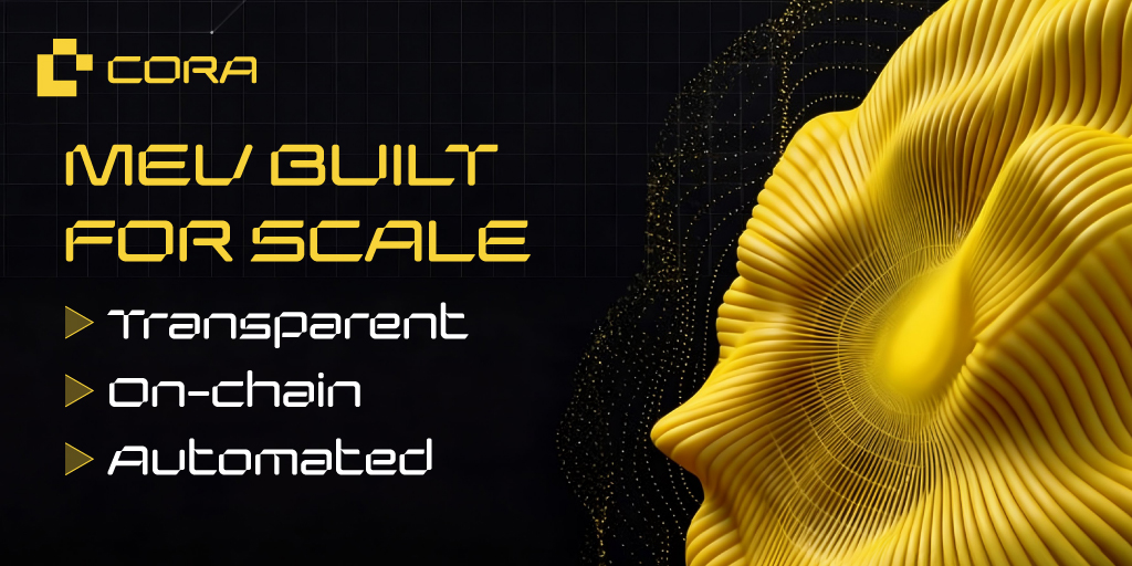 Cora_BSC's tweet photo. MEV built for scale ⚙️🚀

Transparent, on-chain, and fully automated
CORA is designed for continuous execution 🔗🤖

From signal detection to value routing, every layer is optimized for performance 🧠📊

Built on BSC to turn structured infrastructure into scalable yield 💰⚡

#CORA #MEV #BSC #Crypto #DeFi #Web3