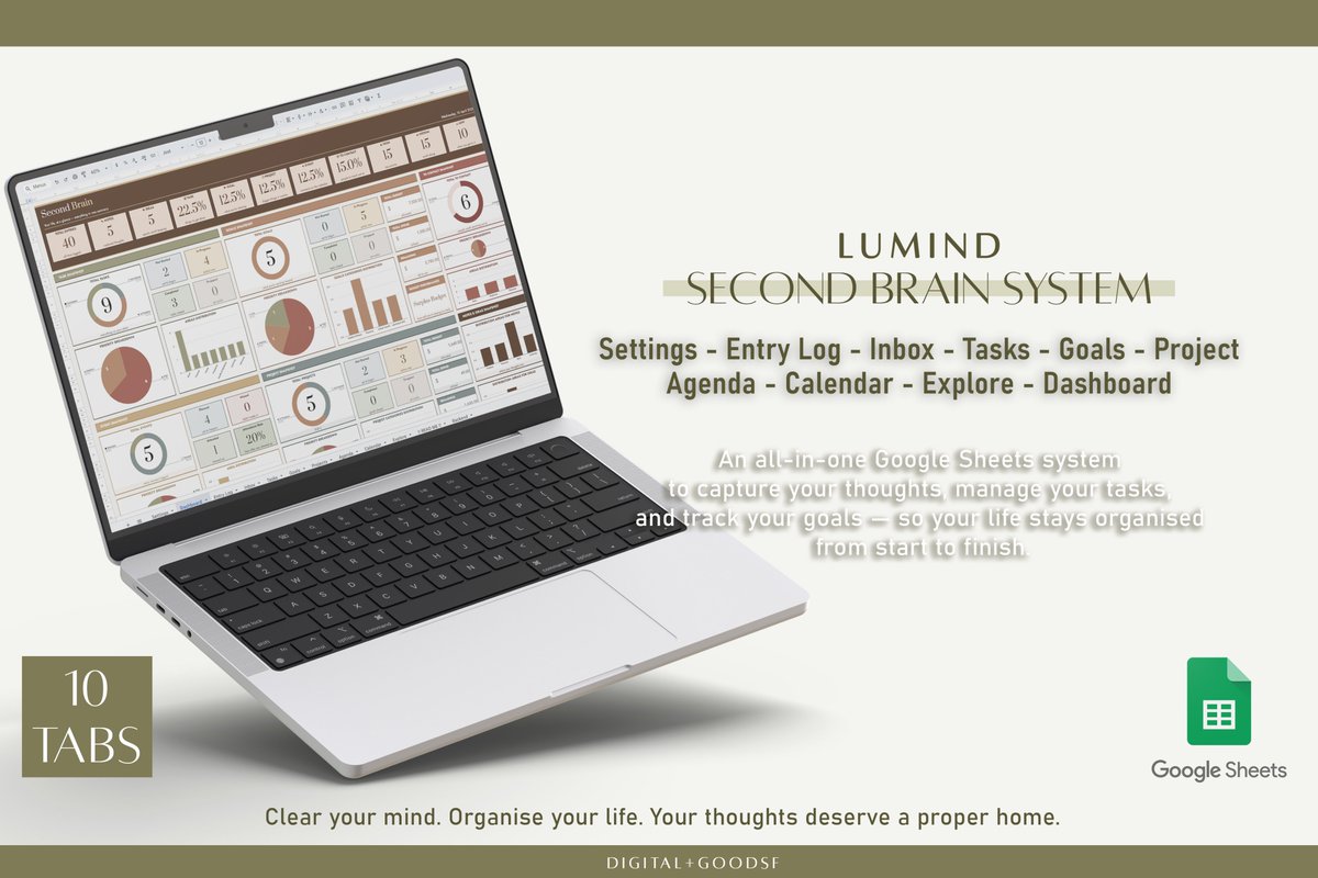 DigitalGoodsf's tweet photo. For the person who has a lot going on and just needs one place to put it all. 😌 That's what Lumind is for. ✨

#secondbrain #googlesheets #productivity #lifeplanner #goaltracker #taskmanager #projecttracker https://t.co/d5Yo32AwB6