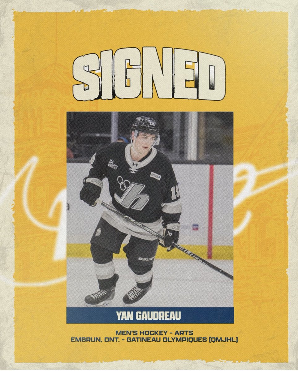 QueensMHockey's tweet photo. RECRUITMENT ANNOUCEMENT

We have signed Yan Gaudreau from @OlympiquesGAT of the @QMJHL starting this coming season. Yan has 164 games of Q experience and has nationals experience when he played for Drummondville at the Memorial Cup. Welcome Yan! #KARMA #ChaGheill🇷🇴 @queensgaels https://t.co/YjQcYjYvMd