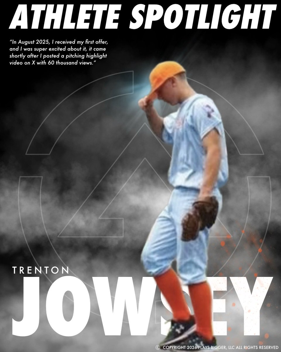 playsbigger's tweet photo. 📰 Plays Bigger Spotlight Athletes play for more than just stats. They play w/purpose and a mission bigger than themselves. We interviewed @Trentonjowsey88 
to get his story. Click the 🔗 in the comments to learn why he’s an athlete that Plays Bigger than others think possible. https://t.co/6I9Urk9tHb