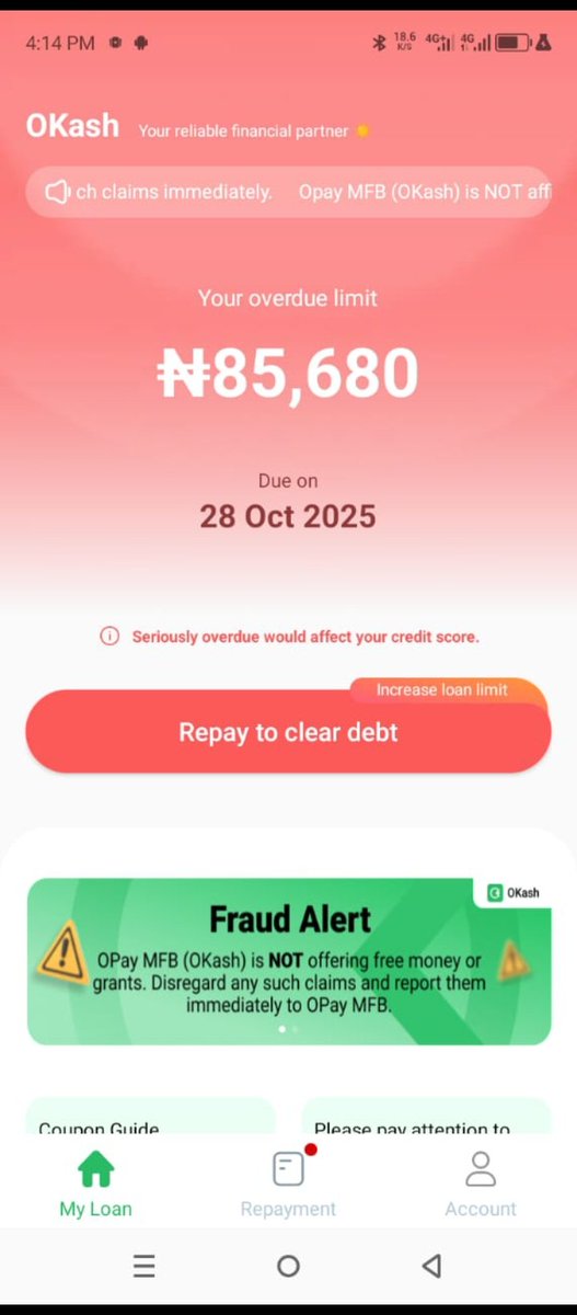 Distinctdc's tweet photo. @OloriebiBet Initial amount borrowed was 33k
Paid partial amount of 13k but it has now increased to this amount since i couldn't keep to the repayments plan
@OloriebiBet 
Look my side boss man abeg
Thanks in advance 🙏🙏 https://t.co/ZCKC5Vobbh