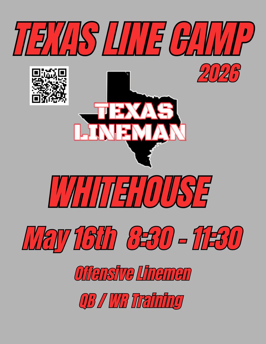 TexasLineCamp's tweet photo. TWO WEEKS!!!! OL &amp; Offensive Skill Positions !!!!    

Whitehouse High School 

🏈Work with some of the BEST Line Coaches in Texas 
🎯 Elite QB / WR Training 
💪Get Better!!!

Sign Up:  https://t.co/Kg5dasDJ51 https://t.co/5yrpZgc40M