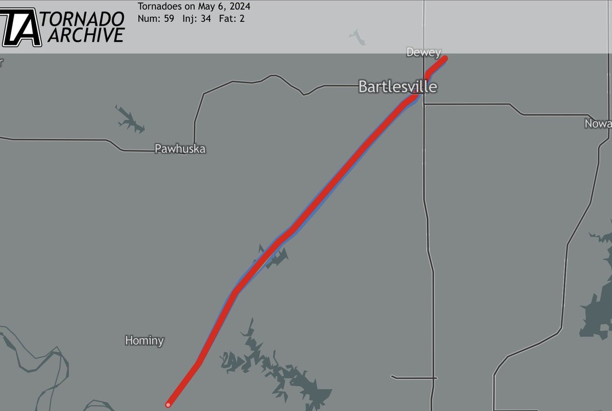 NickCMNWX19's tweet photo. Can’t believe it’s already been two years since the Barnsdall, OK EF4 from Monday May 6th, 2024. High Risk was issued that very day, the conditions however were limited, but it wasn’t until a lone supercell took advantage of the thermos and then a long track EF4 began. https://t.co/Hjo43nQnbh