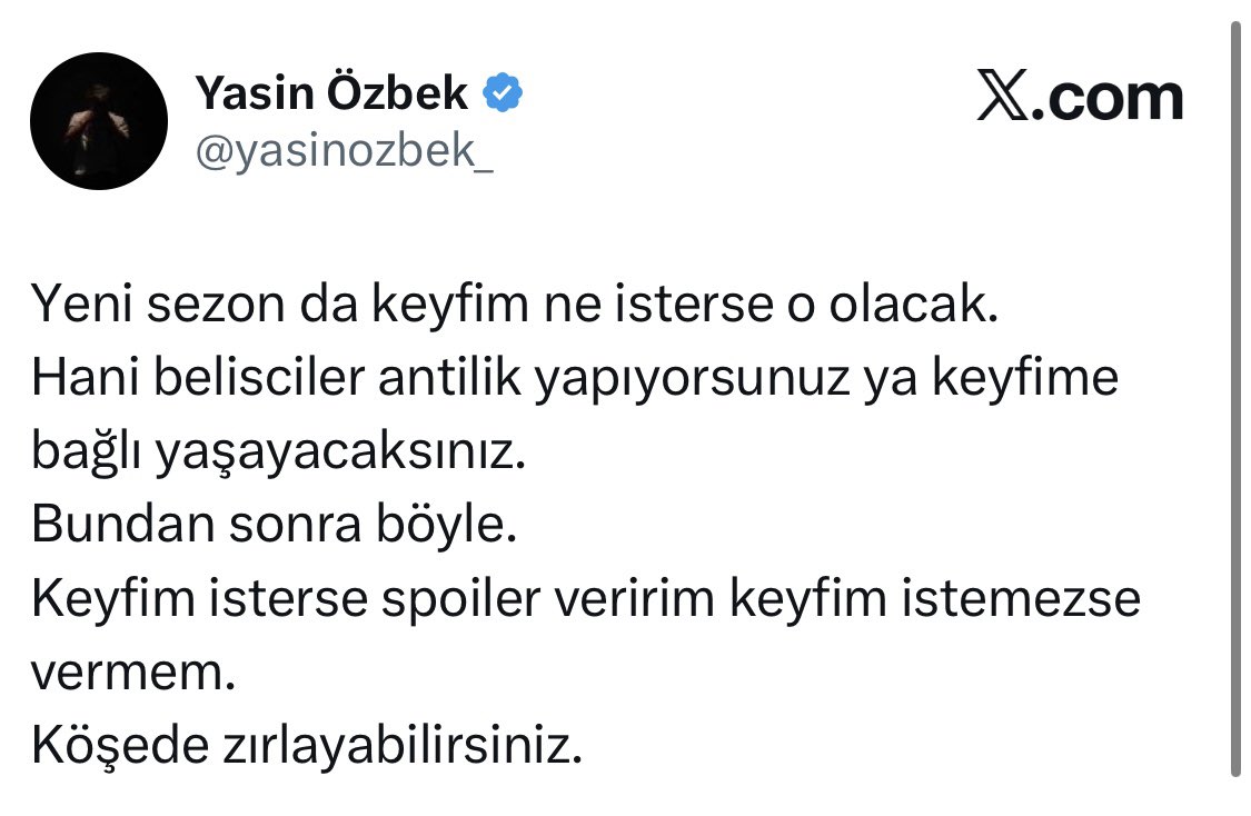 koyorumm's tweet photo. Senin yaptığın şeyin adı keyif değil yalnız onun adı başka :) bağlı yaşayan da sensin dua et biz olmayalım bu sezon malum biz ne istersek o olur :) #kısmetseolur https://t.co/1V6ZJ8C65F