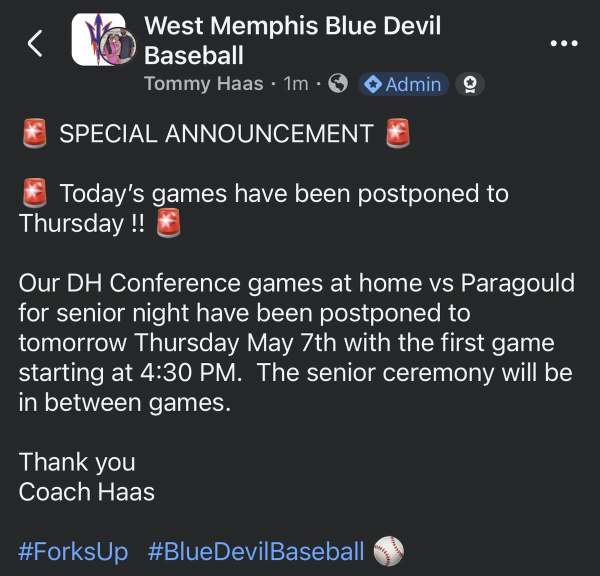 West Memphis Baseball tweet media