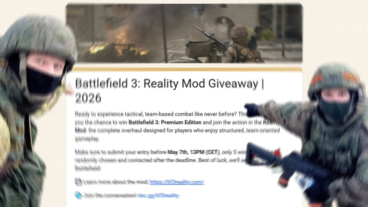 BF3: Reality Mod tweet media
