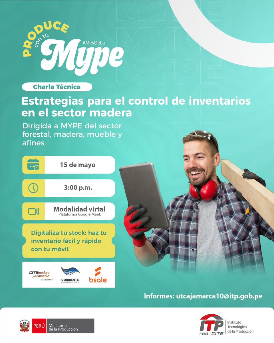 CITEmadera's tweet photo. Te invitamos a nuestra charla virtual donde descubrirás cómo hacer tu inventario fácil y rápido desde una app gratuita. ¡Dile adiós al estrés y a los cuadernos desordenados!

📅 Viernes 15 de mayo
⏰ 3:00 p.m.
💻 Google Meet
👉 Inscríbete gratis aquí: https://t.co/PRuvAhDatm https://t.co/z6IViM0E9P