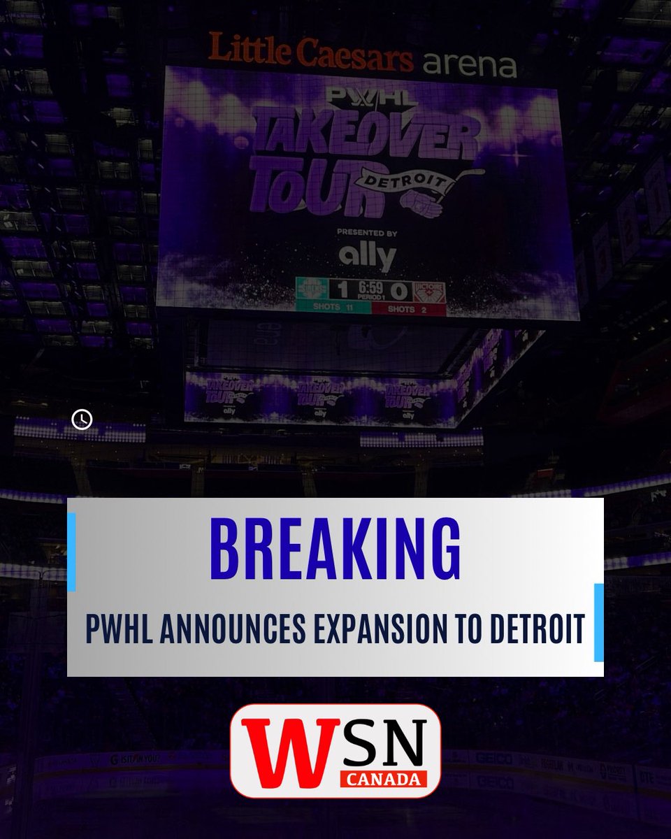 WSNCanada's tweet photo. PWHL 🤝 Detroit

The PWHL officially announces expansion for the 2026-27 season. https://t.co/79UkdbOWRe