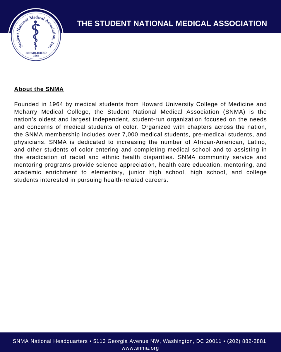 Student National Medical Association, Inc (SNMA) tweet media