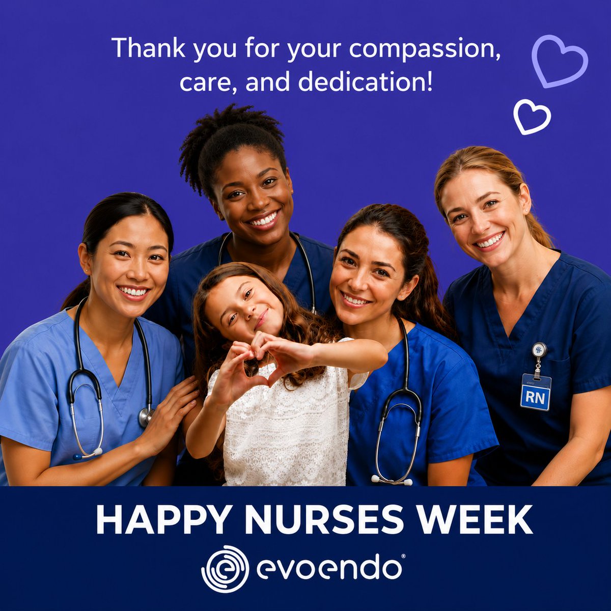 evoendo's tweet photo. Your compassion, skill, and strength bring comfort to every child and family you care for. We celebrate you this Pediatric Nurses Week and every week. 💙

#EvoEndo #WeDoItForTheKids #SedationFreeTNE #NursesWeek https://t.co/v6E66jTaX0