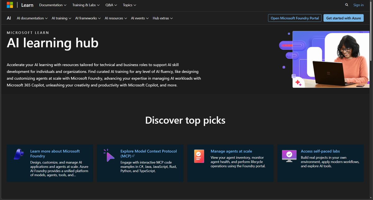 Building your own AI projects? 🤖📈 The Microsoft Learn AI Hub is an ...