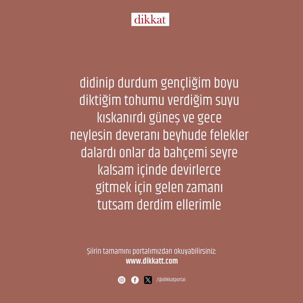dikkatt_com's tweet photo. #Dikkat

ŞİİR

Semih Samyürek - Elma Bahçesi

🔗 Okumak için: https://t.co/R2rEeWUw9B https://t.co/zGWmoYidZO