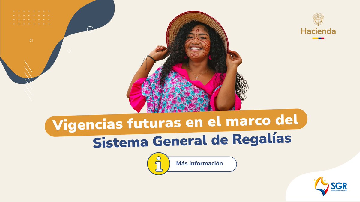 Regalias_MHCP's tweet photo. 📢 Consulta la guía sobre vigencias futuras en el Sistema General de Regalías. 

¿Quiénes las autorizan? ¿Cómo se aprueban? ¿Qué documentos se necesitan? 

Responde estas y otras preguntas sobre este tema aquí: https://t.co/c4uKH9G70I https://t.co/GL2Wgejwqe