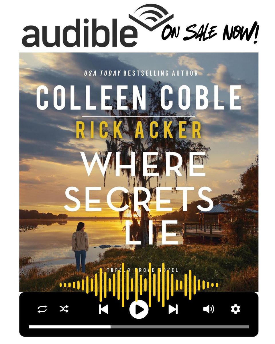 colleencoble's tweet photo. Are you an Audible member? If so, you can snag WHERE SECRETS LIE for only $7.99. Who here is an audiobook listener? Even bigger question, does listening to an audiobook count as reading? Let me know in the comments!
#AudibleSale #AudibookLover #ReadAudio #TupeloGrove https://t.co/7z0rLbCdBk