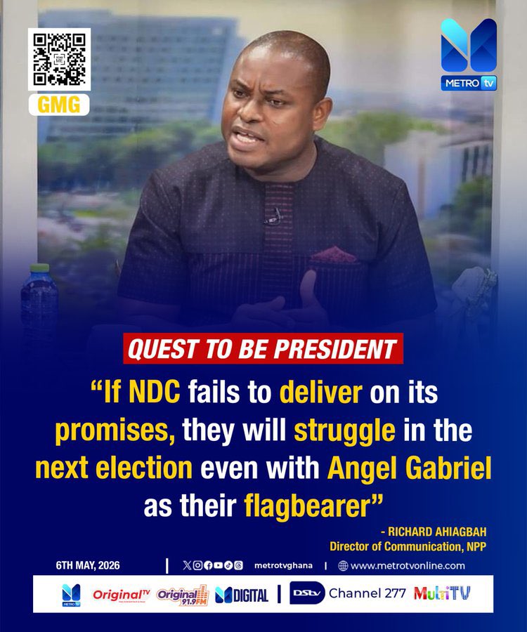 mistadela's tweet photo. I thought cousin was trying so hard to redeem his image after last three weeks comment on #KEYPOINT on @tv3_ghana but unfortunately, the behavior is rooted in the blood. @RAahiagbah I just want to educate you a little.
1. The NDC has never disappointed Ghanaians and will never do.
2. It is now evidently clear that the @nppghana party is Ghana’s biggest problem.
3. The Ghanaian voter is now well-informed about our political discourse and its effects and knows very well that, Ghana’s fortune is the NDC.
In view of these, I would appreciate it if you were only thinking aloud but to allude toolbar @nppghana has a winning change in 2028 must be your wildest dreams