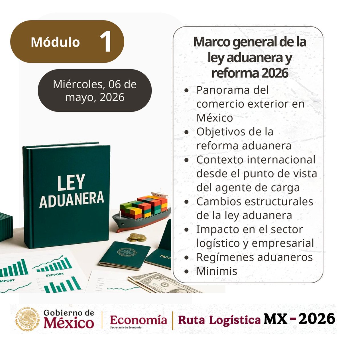 AMACARGA's tweet photo. 🚨 ¡Es hoy! 🚨

En AMACARGA te invitamos a ser parte del Módulo 1 de la Ruta Logística MX 2026 📦✨, un espacio diseñado para compartir conocimiento, experiencias y fortalecer el desarrollo del sector logístico.

🔗 Enlace de acceso:
https://t.co/8KwIIheNYD

#RutaLogísticaMX2026 https://t.co/p3uu5LdJju