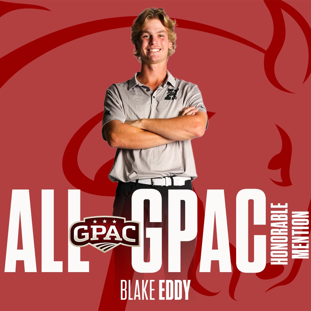 HCBroncosGolf's tweet photo. Congratulations to Blake Eddy, who was named All-GPAC Honorable Mention!
#GDTBAB https://t.co/svTbRWbTUC