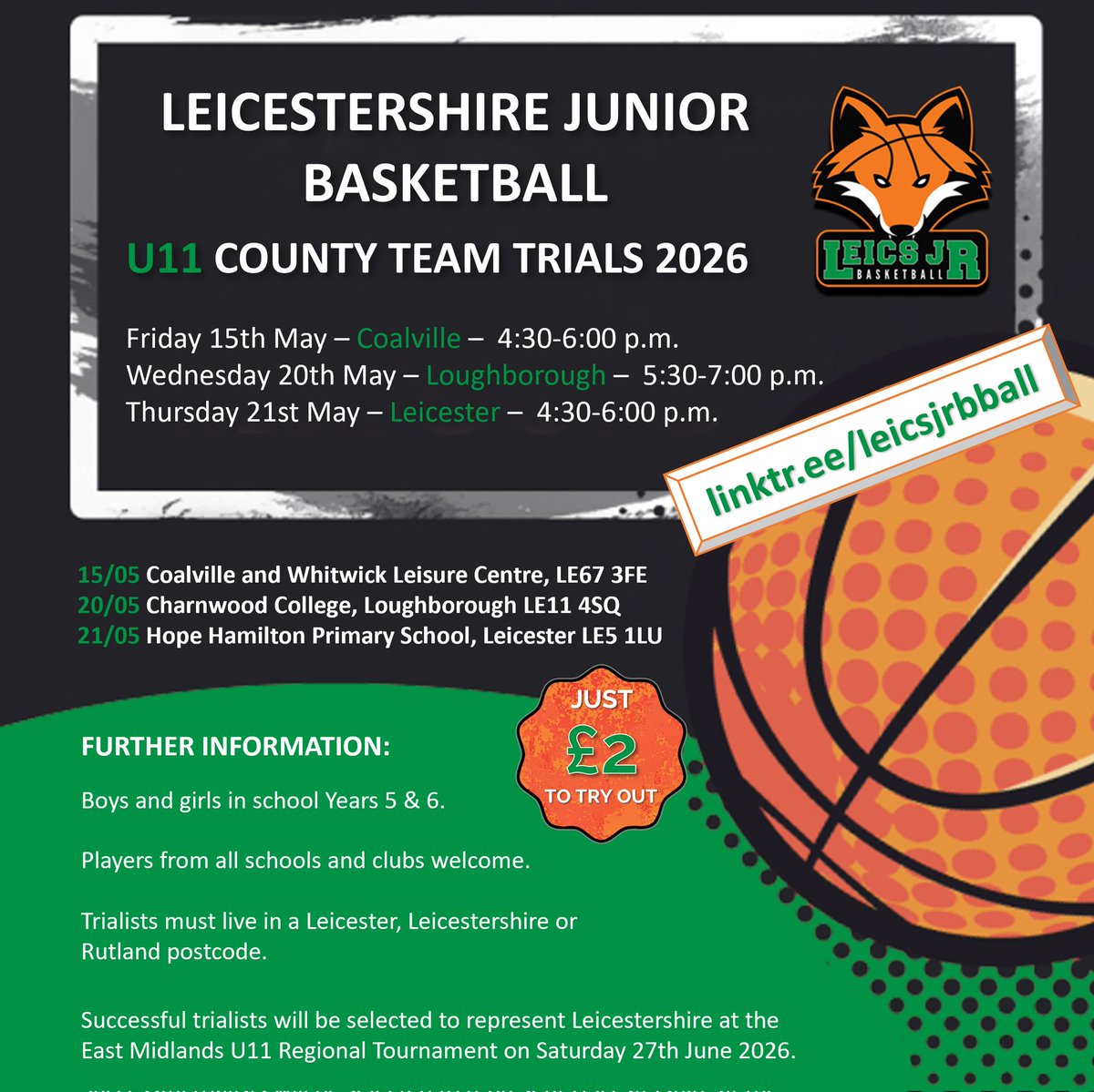 Leicestershire Junior Basketball tweet media
