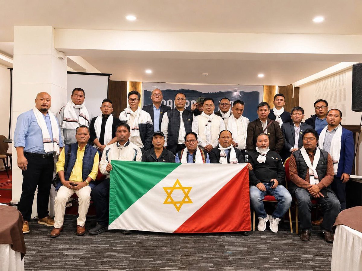 very recently Kuki Inpi Manipur dropped their latest "national flag"

they're ready to occupy Iran for Israel i guess🇮🇱🇮🇷