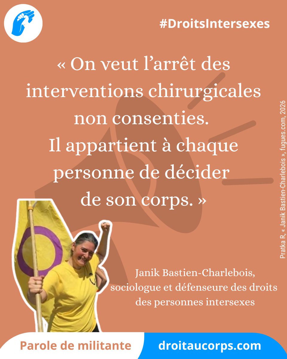droitaucorps's tweet photo. Entretien ➡️ https://t.co/5f6XhIOm1o (22 avril 2026)

#intersexe #DroitsIntersexes #StopMutilationsIntersexes https://t.co/x5ajUPufOB