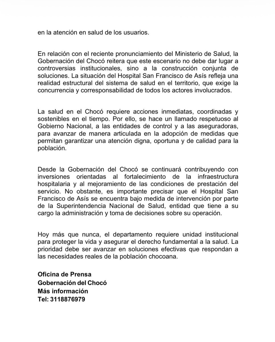 Gobernación del Chocó tweet media