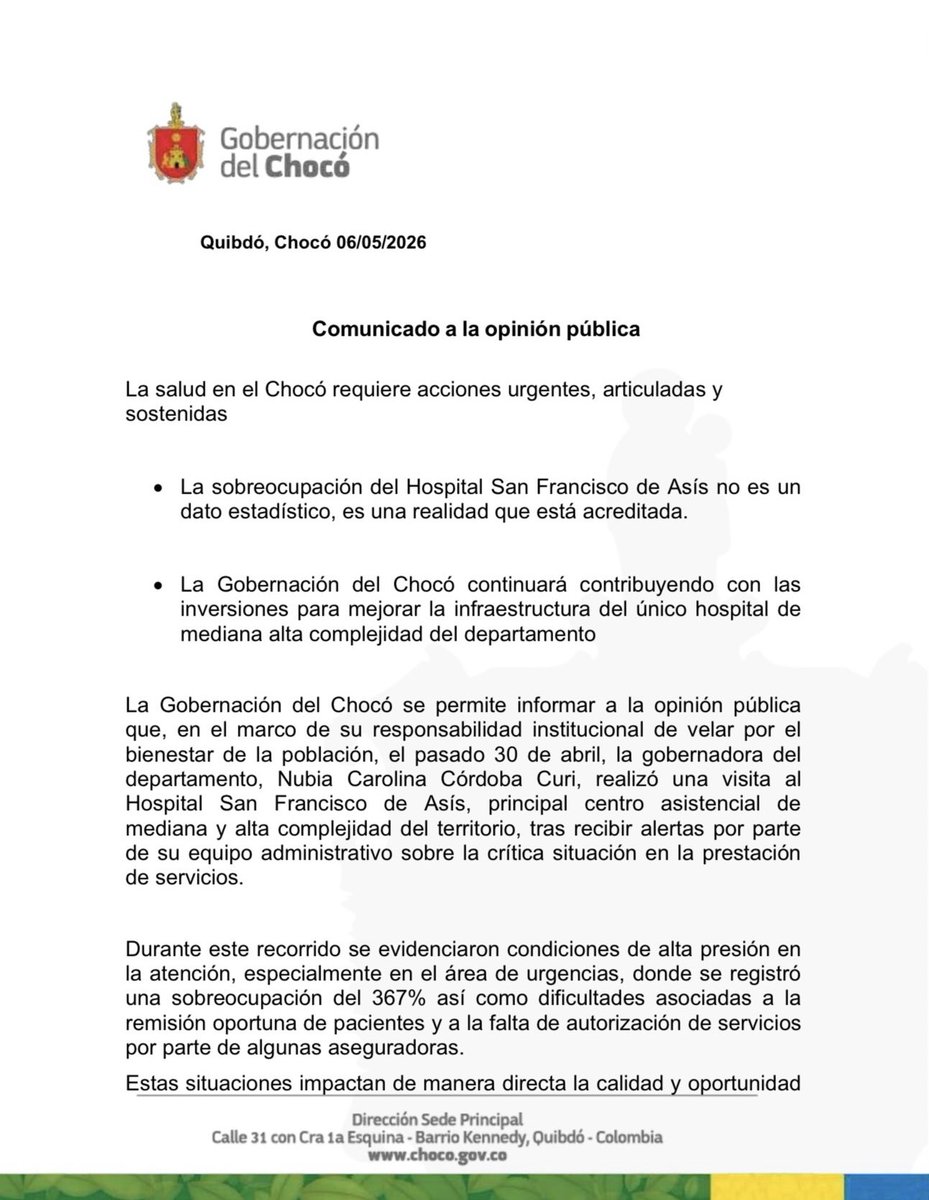 Gobernación del Chocó tweet media