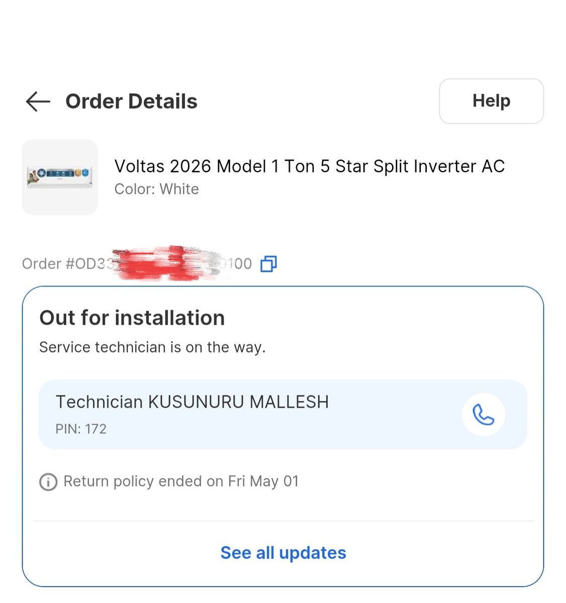 Chetu_1's tweet photo. @Flipkartminutes Today is 6th and Flipkart ask me to wait till may be 11.59 and they will change date and say now thanks for your patience wait till 7th may. 
I brought AC from Flipkart 24 april its delivered. Installation schedule on 2 may and without OTP reschedule to 17 may. 
27 day GAP. 😃 https://t.co/DNkziw55se