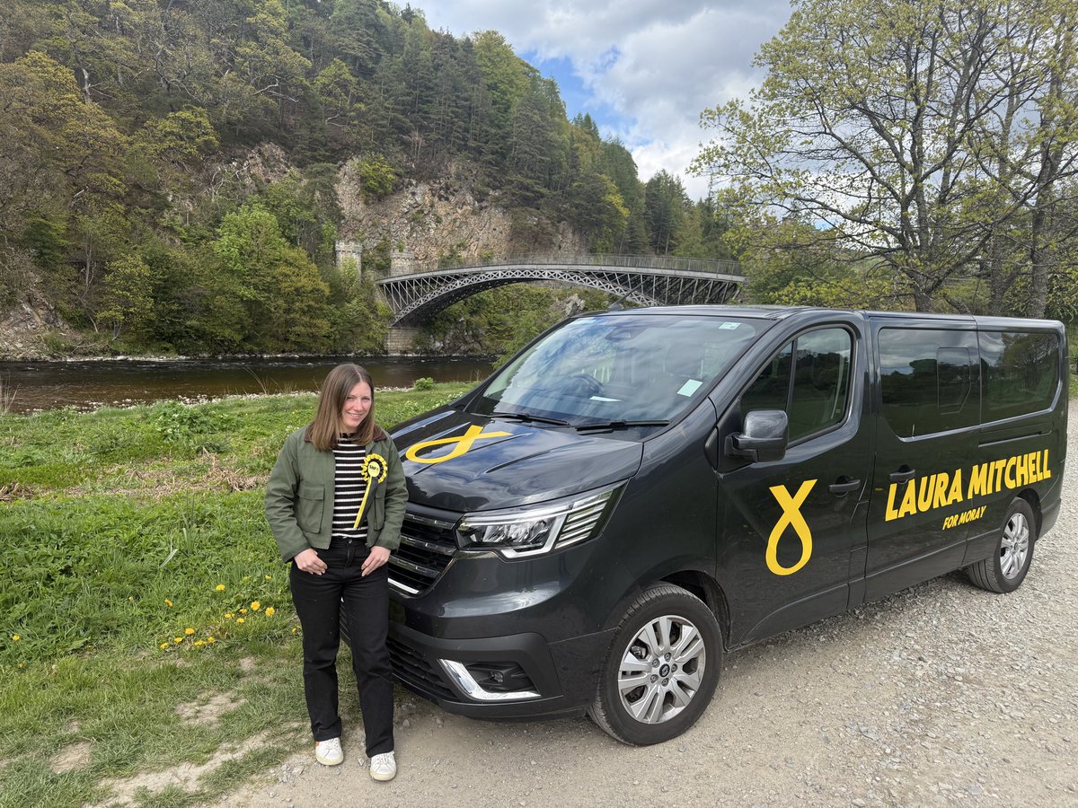 MorayLaura's tweet photo. What better way to spend eve of poll day than in beautiful Speyside!

I love Moray and really hope you’ll put your trust in me and @thesnp to represent you, and our community, tomorrow. 

🗳️💛🏴󠁧󠁢󠁳󠁣󠁴󠁿 https://t.co/PxUAeRy4N4
