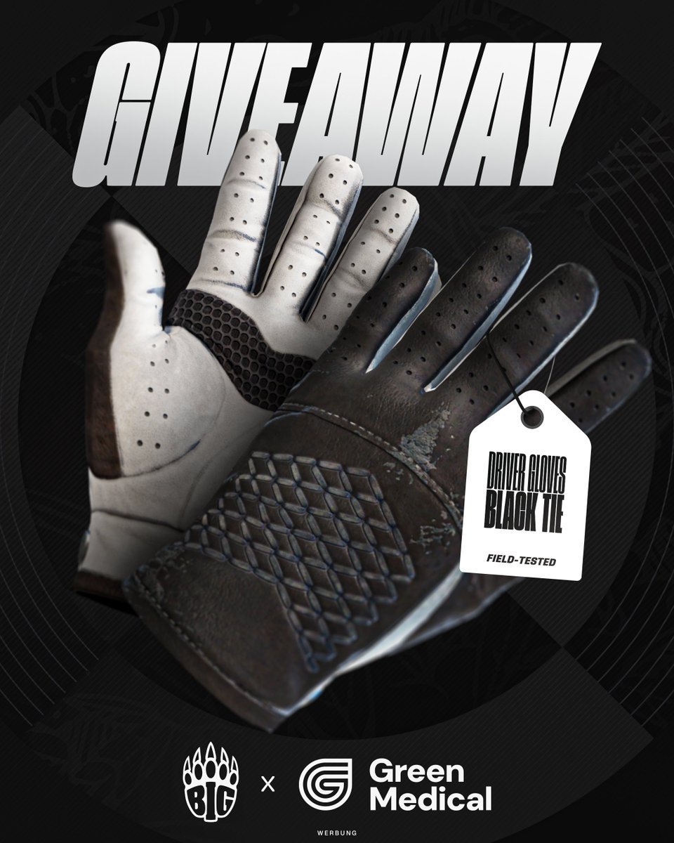 Secure new gloves thanks to <a href="/Greenmedicalbiz/">greenmedical.health</a>! 🧤

- Follow and repost 
- Tag 2 friends    
- Follow <a href="/BIGCLANgg/">BIG</a> &amp; <a href="/Greenmedicalbiz/">greenmedical.health</a> 

Winner drawn May 20th - Good luck!