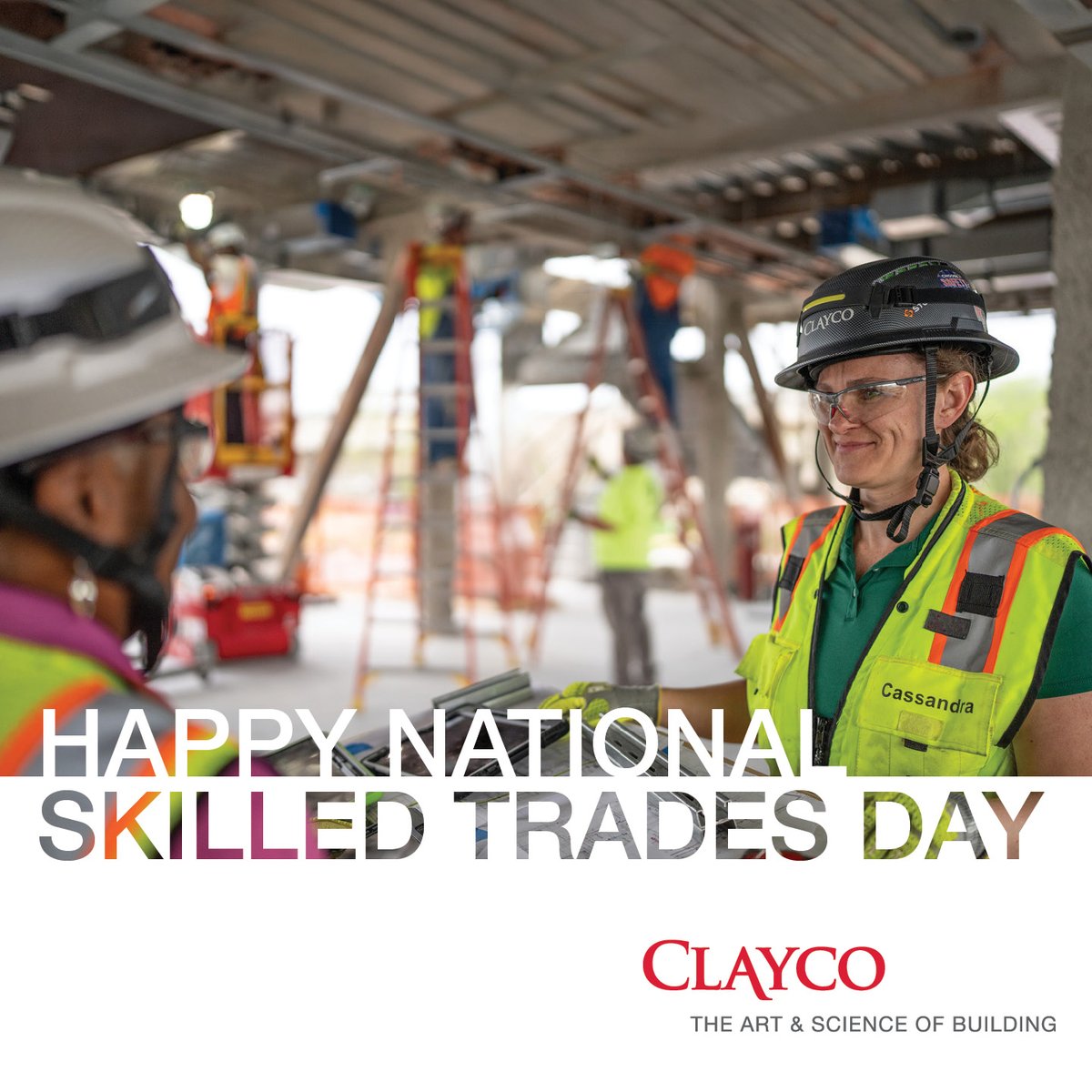 ClaycoInc's tweet photo. Today is National Skilled Trades Day! For our team, every day is a reminder of what skilled hands and sharp minds can build together. Thank you to our crews, our partners, and everyone who shows up and builds something extraordinary. #NationalSkilledTradesDay #SafetyWeek https://t.co/VyuXS1RX7q
