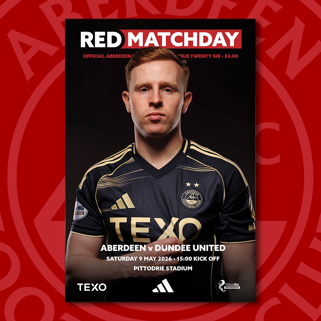 dollydigital's tweet photo. **Sneaky Peek** #ResMatchday programme cover design for @AberdeenFC v @dundeeunitedfc this Saturday features Gavin Molloy. #StandFree https://t.co/iBmjM1VuMZ