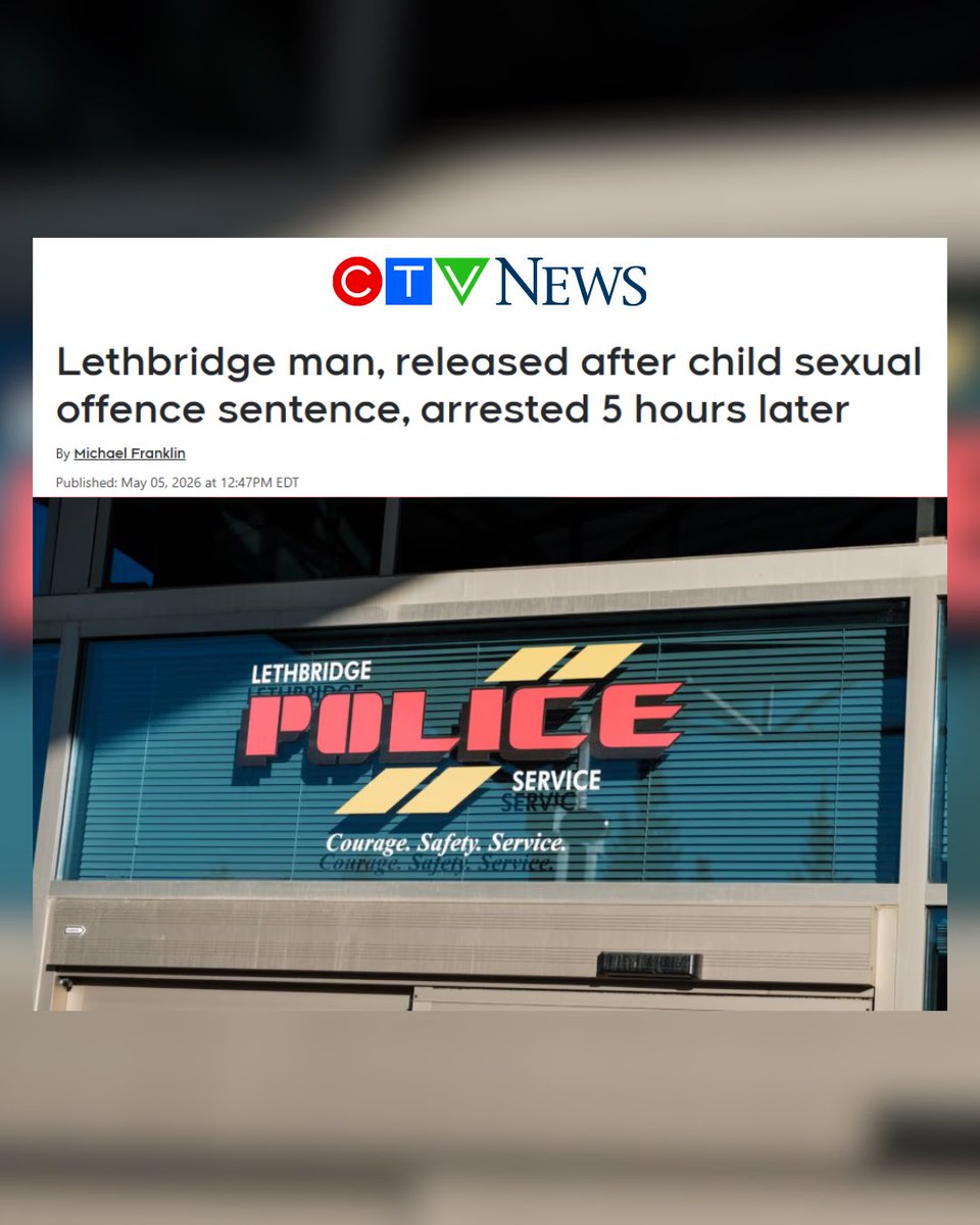 This is disgusting.

A Lethbridge man convicted of child sexual offences was arrested again just five hours after release for viewing images of children online. 

This is completely unacceptable. The safety of our children must be a priority. 

Canadians deserve a justice system