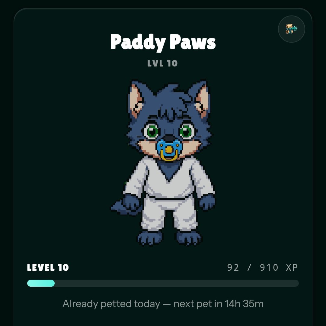 SmurfMetaX's tweet photo. @Blockchainwork5 Paddy Paws in the house 🐾 https://t.co/6rTr4YxZ7K