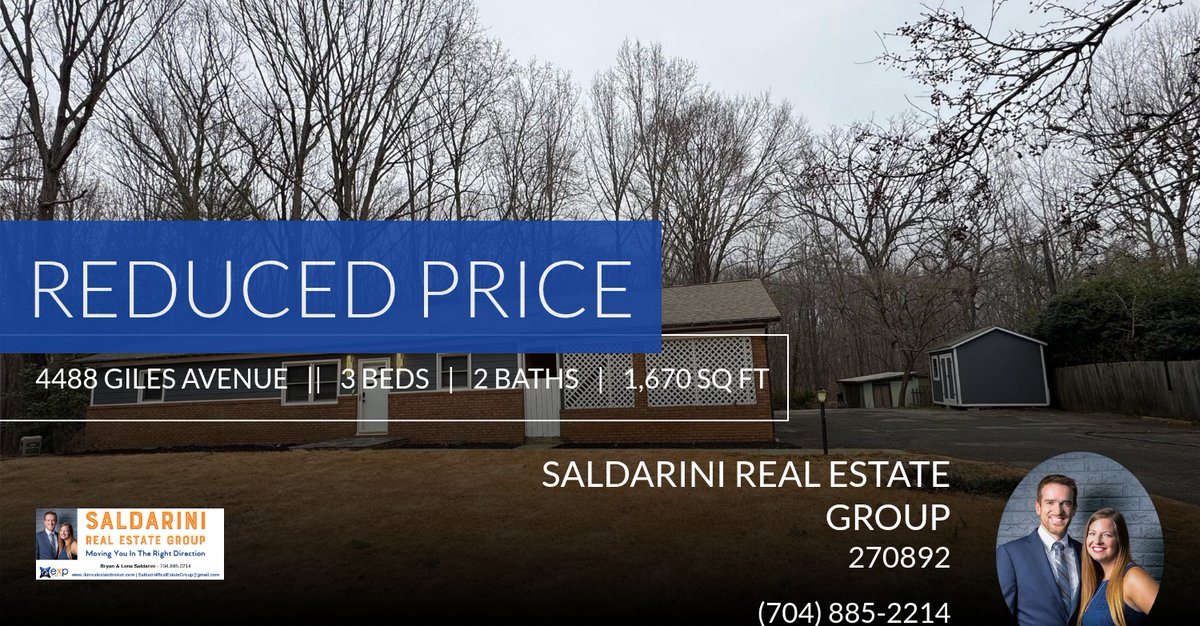 bsaldarini's tweet photo. 📍 Reduced Price 📍 This recently reduced home at 4488 Giles Avenue in Sherrills Ford won't last long, so, don't wait to set up a showing! Reach out here or at (704) 885-2214 for more information!

Let us help with all your real es... https://t.co/fK5CKtDWt2 https://t.co/0WfB8Vxqno