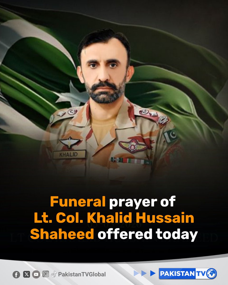 Funeral Prayer for Lt. Col. Khalid Hussain Shaheed Held in Rawalpindi amid National Mourning