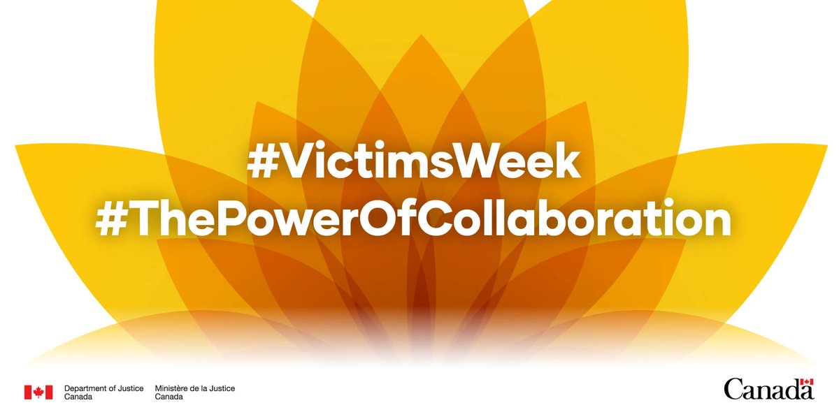 JusticeCanadaEN's tweet photo. Are you hosting an event for Victims Week 2026?

Be sure to use the hashtags #VictimsWeek and #PowerOfCollaboration.

Promotional materials for local Victims Week events, including web banners and posters, are available here: https://t.co/ZTWSNSV2WI https://t.co/ud1TVzLZ1S