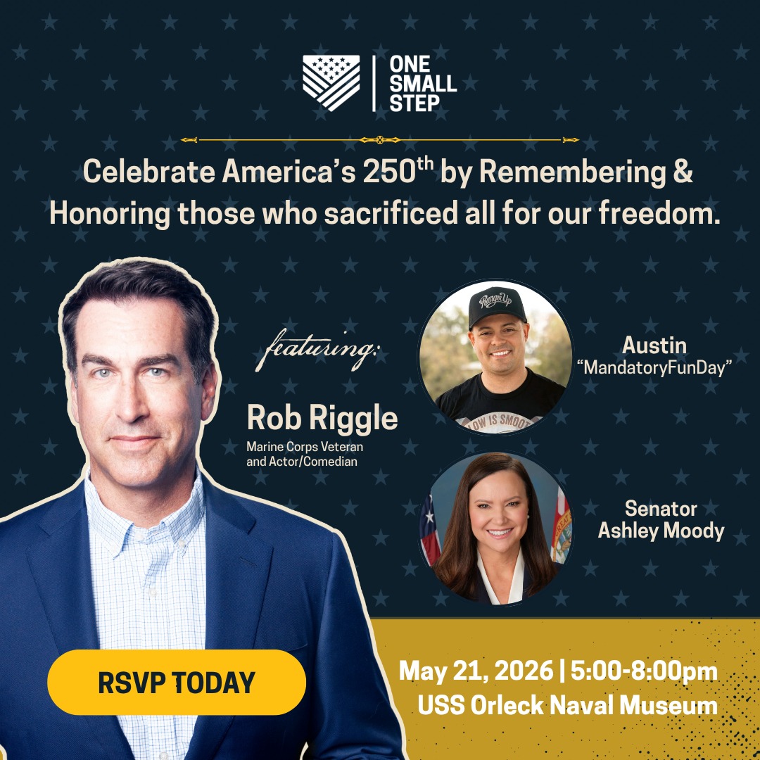 ConcernedVets's tweet photo. Jacksonville: Join veterans, leaders &amp; advocates aboard the USS Orleck on May 21 with Rob Riggle &amp; Austin “MandatoryFunDay.” Free event. Limited capacity - RSVP today.