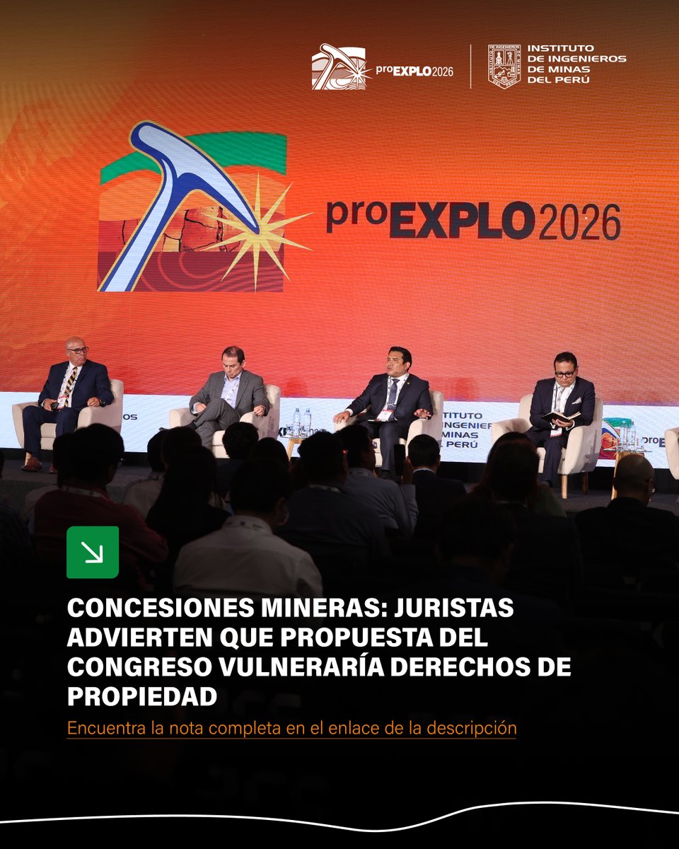 Pro_Explo's tweet photo. 📌 Concesiones mineras: Juristas advierten que propuesta del Congreso vulneraría derechos de propiedad.

- Entérate más aquí: 👇
https://t.co/ruBx3T2oGi https://t.co/NTNXfRzlef