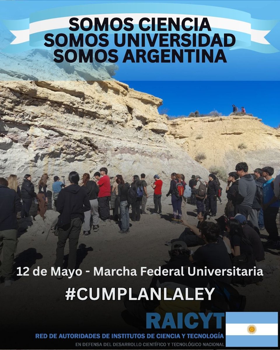 RAICYT_Ar's tweet photo. Todas las disciplinas científicas, todas las Universidades Nacionales y en todo el país exigimos que #cumplanlaley https://t.co/Cyuk4I21DN