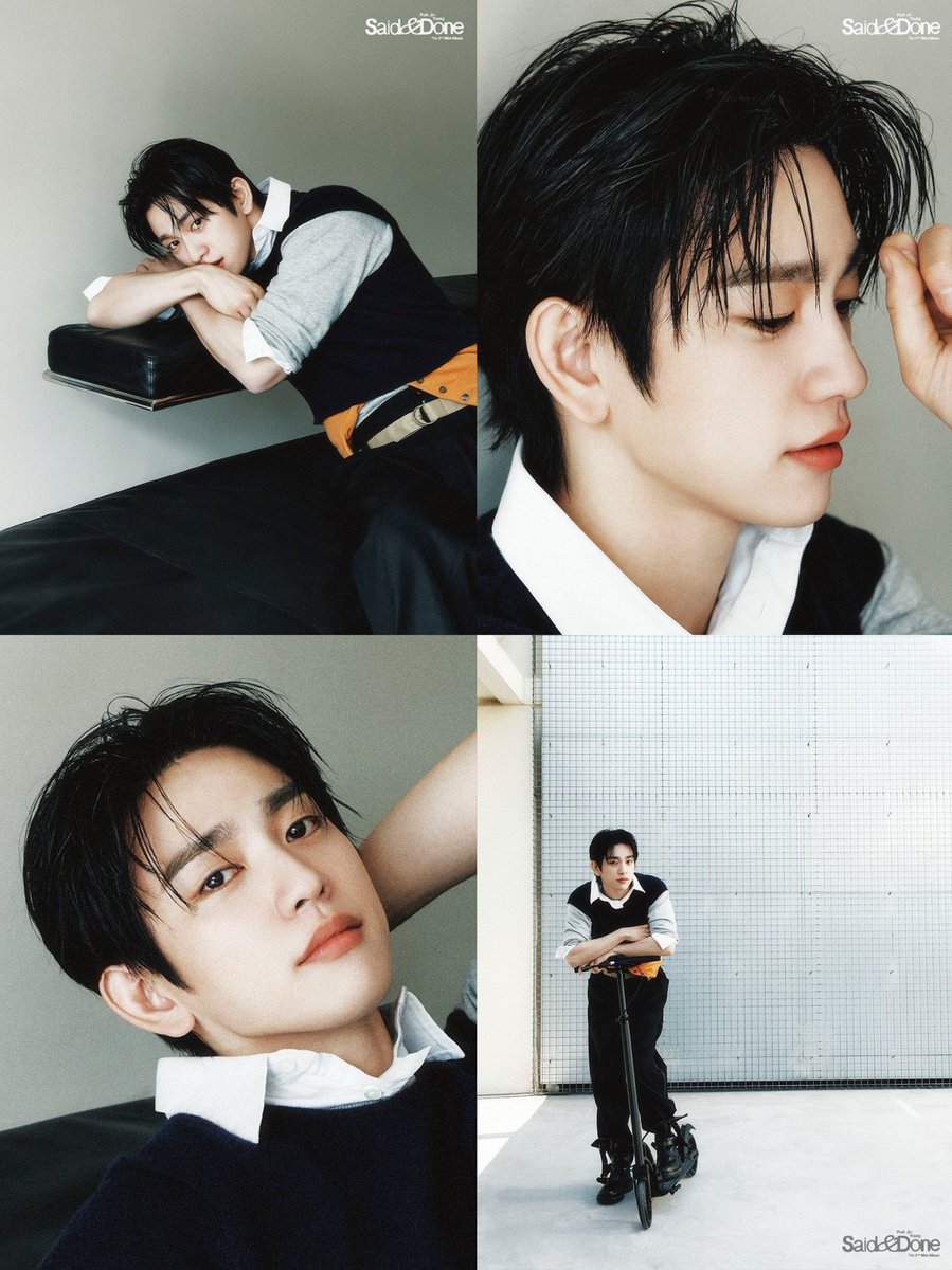 Jinyoung of GOT7 looks handsome in new teaser photos to his upcoming album ‘SAID &amp; DONE.’ 

Out May 13th.