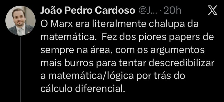 O Marx fez um paper 
Não consigo parar de rir
