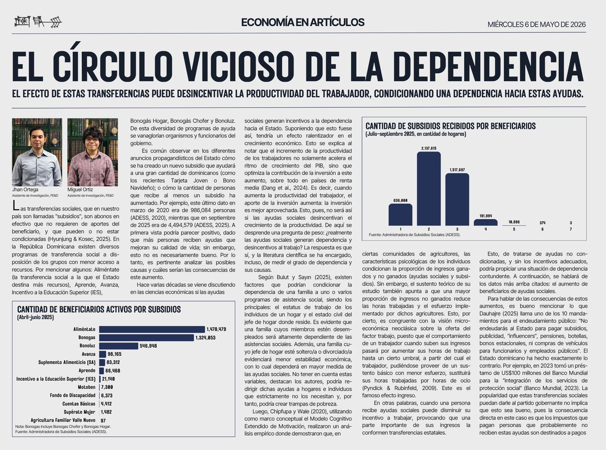 fundacionecyd's tweet photo. El efecto de estas transferencias puede desincentivar la productividad del trabajador, condicionando una dependencia hacia estas ayudas.

Amplia este articulo accediendo a este link: https://t.co/T1pskCj81e

#FEyD #EconomíaEnArtículos #Subsidios #Gobierno #Supérate #BonoGas https://t.co/uUz4c3IQfE