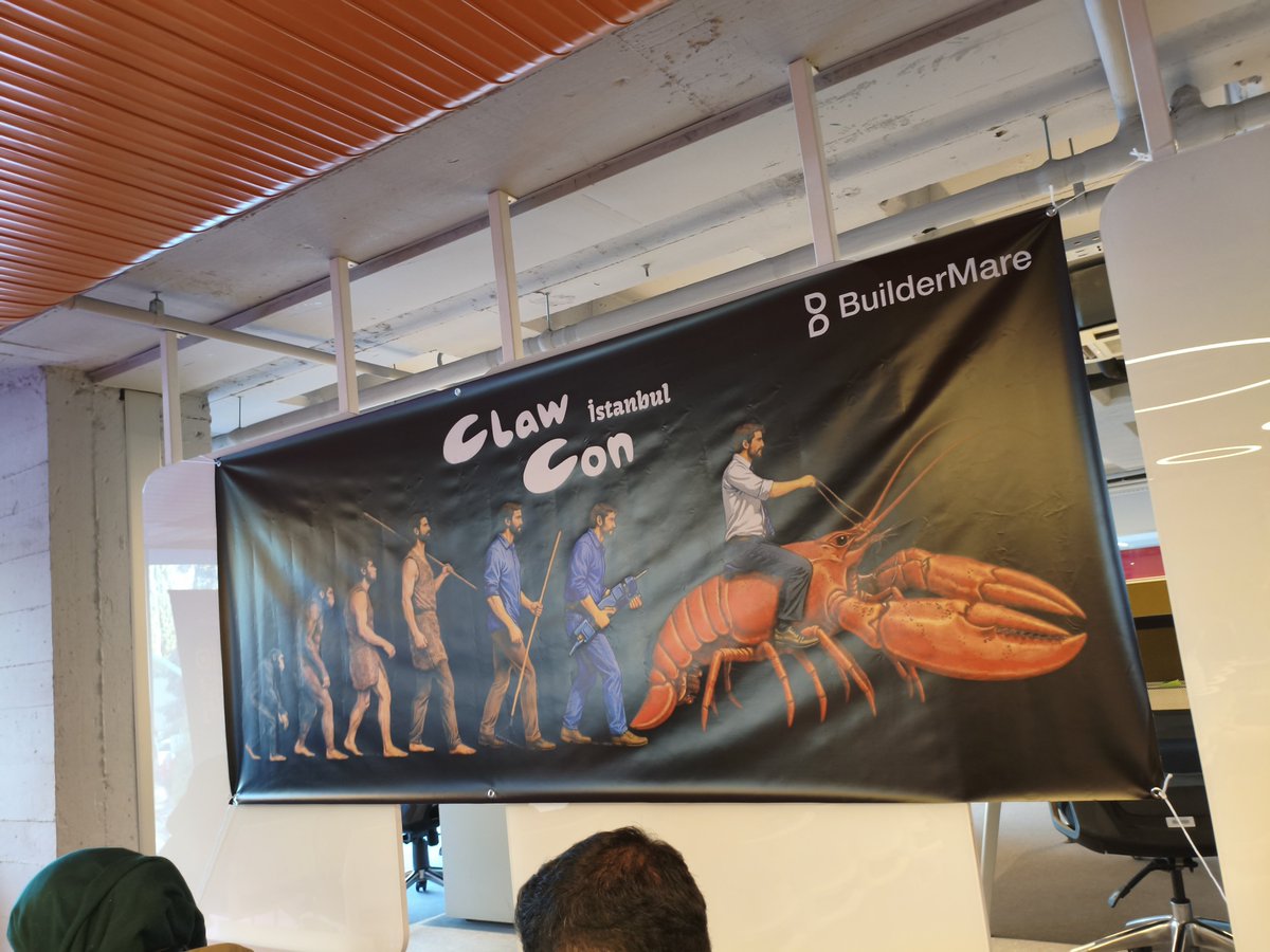MertDlkr's tweet photo. I'm at ClawCon İstanbul but as a speaker now🤩

@buildermare @clawcon @isikblockchain https://t.co/pCjIUvE8zv
