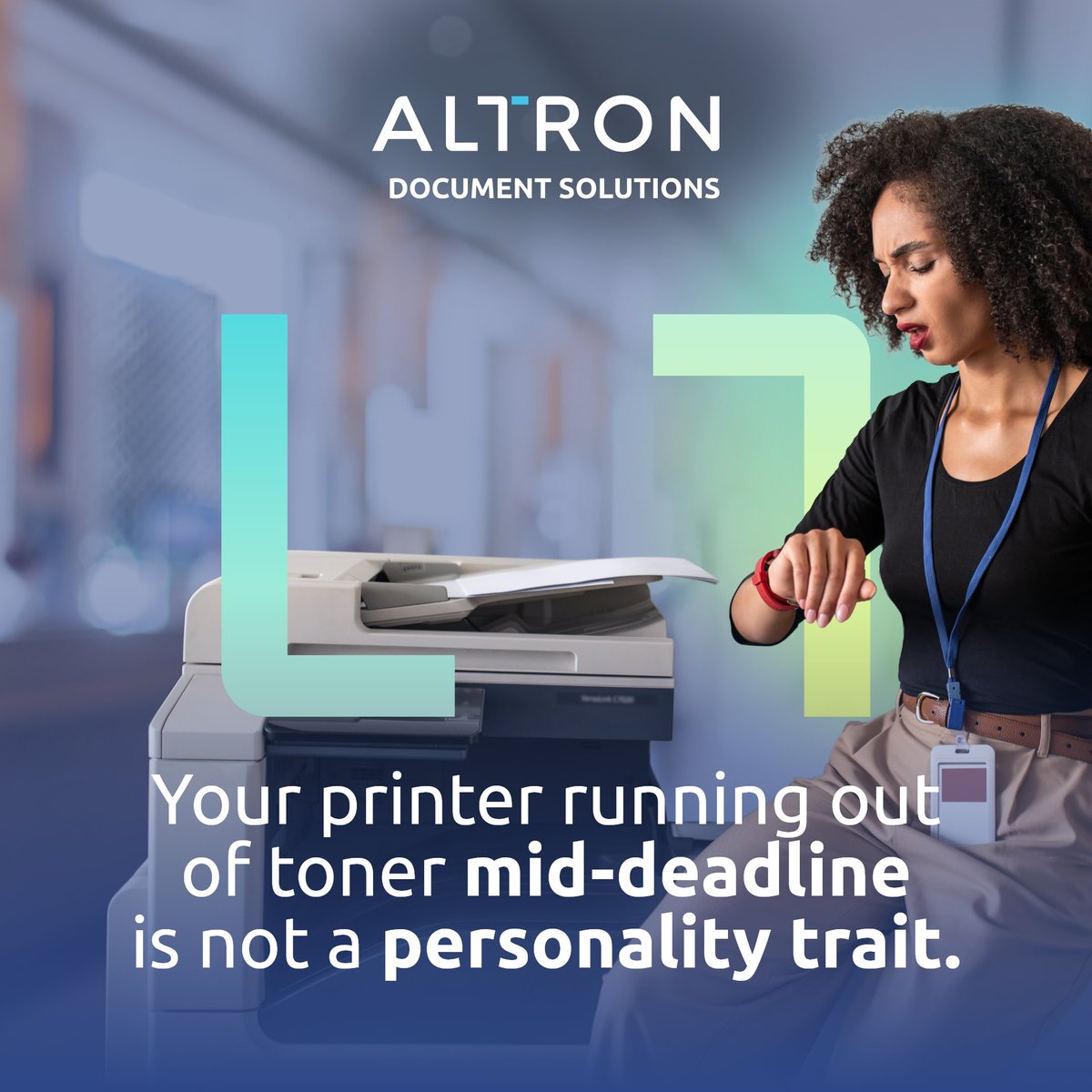 Altron_DS's tweet photo. Your printer running out of toner mid-deadline is not a personality trait.

MPS handles supplies, maintenance &amp; support automatically — so you never have to think about it again. 🖨️✅

#ManagedPrint #MPS #Convenience https://t.co/0OUYm5xEBf