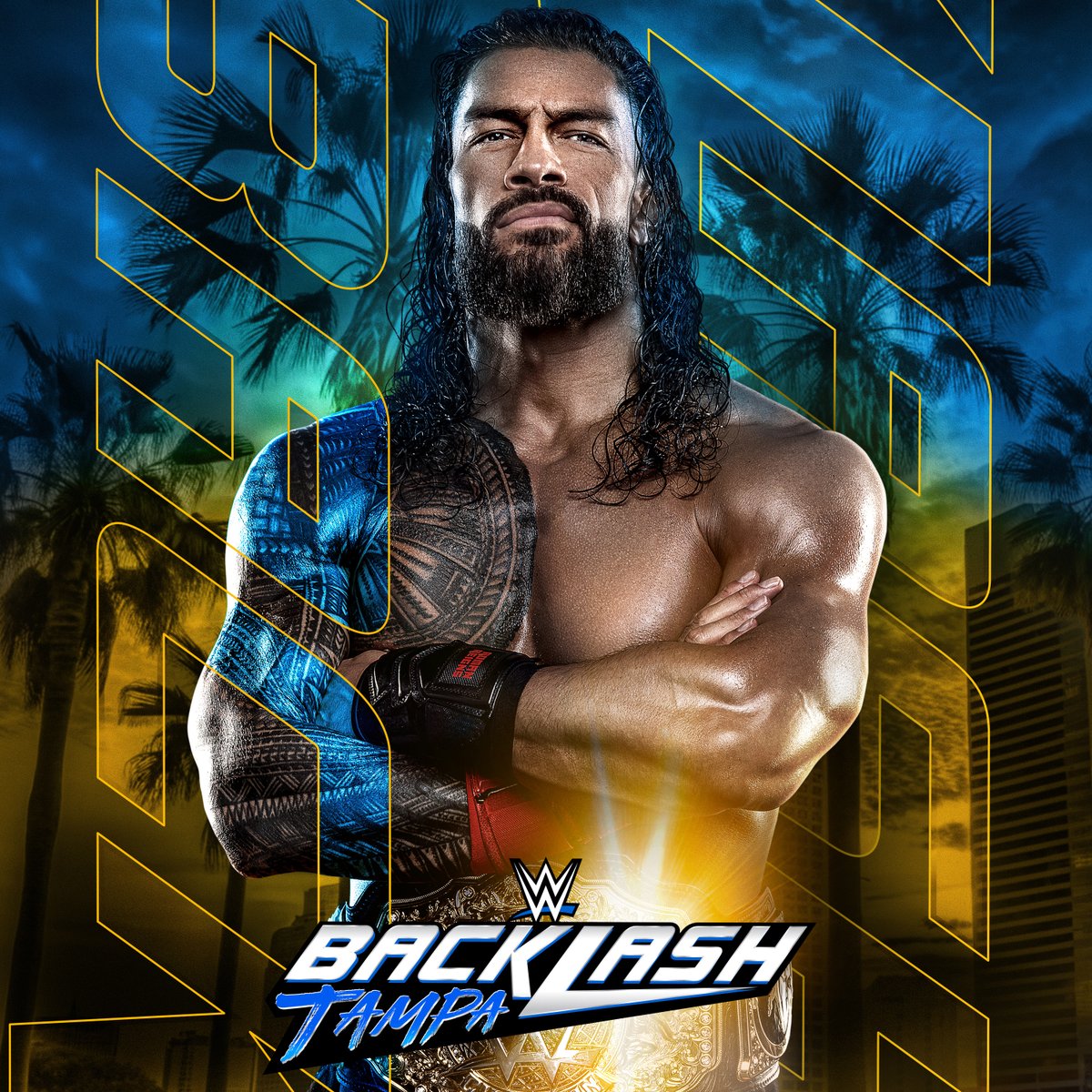 WWEMusic's tweet photo. Step up and hold your ground. Make your mark with the official @WWE #WWEBacklash @AppleMusic playlist, featuring the Official Theme Song from @SOFITUKKER &amp; @JBalvin, plus past Backlash themes from Creed, Barns Courtney, Bad Bunny, and more here: https://t.co/gFTTUmh5pm https://t.co/FLMYDGxB24