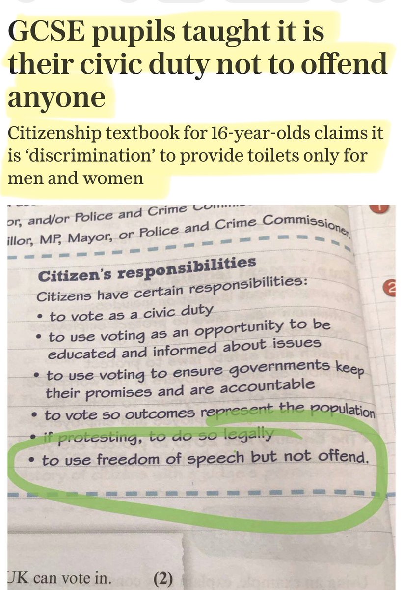 Britain is no longer a free society. It teaches its children lies in a desperate effort to appease those who refuse to accept truth.

Globalists want opinions, thoughts and speech to be moderated! Truth should be controlled in case it offends or contradicts the narrative 💣